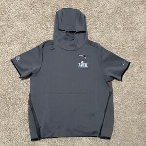 New England Patriots Hoodie Mens XL Super Bowl LIII Media Day Nike Short Sleeve